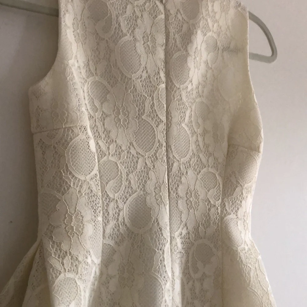 Calvin Klein Brocade White Lace Dress - Picture 6 of 11